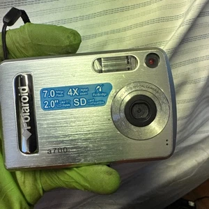 Polaroid A700 7.0 MP Digital Camera - Silver Tested Works - Picture 1 of 5