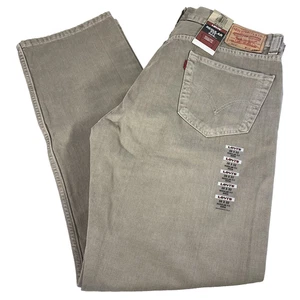 Pantalone denim uomo Levi's 505 regular fit verde chiaro dritto elasticizzato 36x32 nuovo con etichetta - Foto 1 di 9