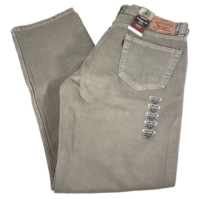 Pantalones de mezclilla Levi's 505 de ajuste regular para hombre verde claro rectos elásticos 36x32 nuevos con etiquetas Foto 1 de 4