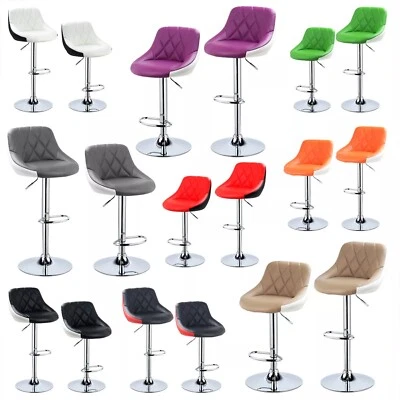2 x Barhocker Barstuhl gepolstert Kunstleder 2 farbig Bar Hocker Barsessel #377 - Bild 1 von 4