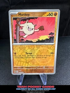 Mankey 056/165 Reverse Holo, Pokemon 151, casi nuevo - Imagen 1 de 3