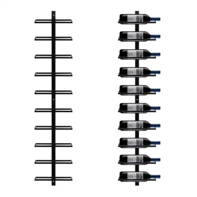 Wall Mounted Wine Storage Rack Kitchen Hanging Wine Display Rack for 10 Bottles - Image 1 of 4