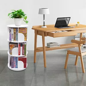 3 Stufen 360 ?? Drehbare stapelbare Regale Bücherregal Organizer Bodenstehend USA - Bild 1 von 15