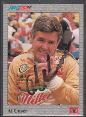 AL UNSER SR. 1991 All World Sports PPG Indy Car #35 TTM/IP Signed Autographed - Image 1 of 2