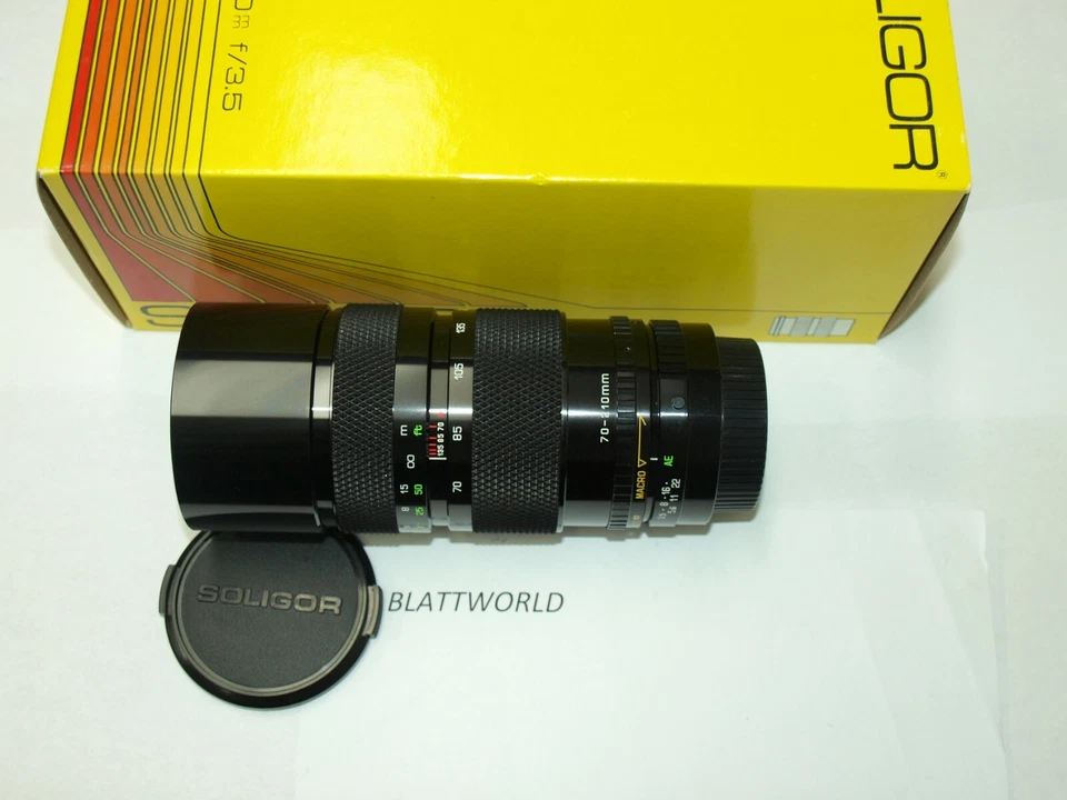 70-210mm F3.5 MACRO ZOOM LENS NEW in BOX by SOLIGOR f/ KONICA CAMERAS EE SETTING - Image 1 of 1
