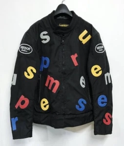 Supreme x Vanson Leather Letters Cordura Jacket 2020 SS20 Size S Black - Picture 1 of 10