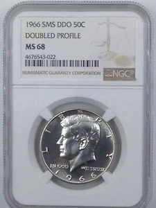 1966 SMS MS DDO Kennedy NGC doble perfil SMS como nuevo 66 - Imagen 1 de 2