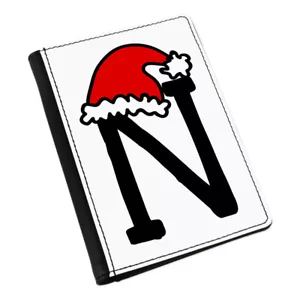 Letra Y Gorro de Navidad Funda Pasaporte Rojo Santa Padre Niños Del Alfabeto - Imagen 1 de 1