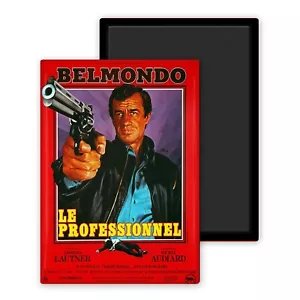Belmondo le professionnel Affiche Film Cinéma-Magnet Personnalisé 54x78mm Frigo - Foto 1 di 8