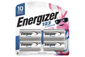 Energizer 123 Lithium Batteries (4 Pack) 3V Photo Batteries FREE SHIPPING - Picture 1 of 1