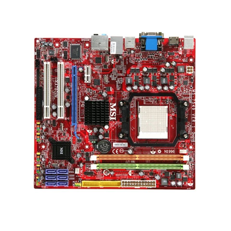 MSI KA780GM2 Motherboard AMD 780G DDR2 Socket AM2/AM2+ Micro ATX w/ IO Shield - Image 1 of 1