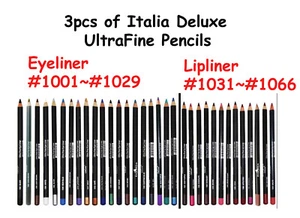 ( 3 pencils ) Italia Deluxe Ultrafine Pencil Eye / Lip liner - Pick your Color! - Picture 1 of 28