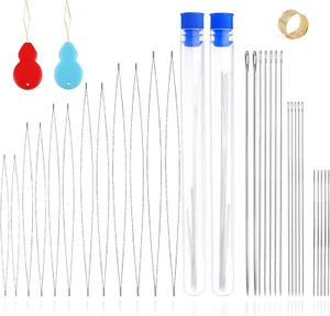 33 Pieces Beading Needles Set, Assorted Size Seed Beads Needles Big Eye Beadi... - Picture 1 of 1