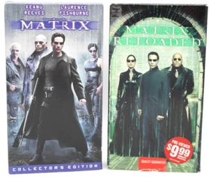 2 VHS Set - Matrix (VG Pre-Owned) And Matrix Reloaded (VG Ex-Blockbuster) - Picture 1 of 11