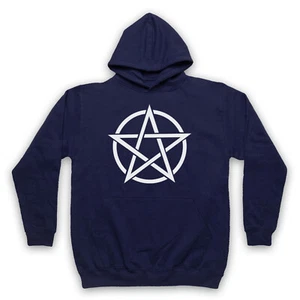 GOTHIC PENTAGRAM WITCHCRAFT MAGIC SYMBOL OCCULT LOGO ADULTS UNISEX HOODIE - Picture 1 of 11