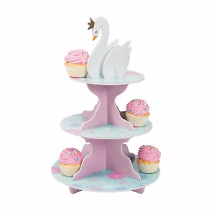 Sweet Swan Cupcake Stand, Birthday Party Supplies, 1 Piece, 12" x 18 1/4" - Picture 1 of 4