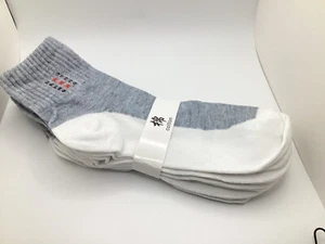 Calze unisex cotone quarto caviglia -5 paia grigio/bianco casual sportive -taglia 9-11 - Foto 1 di 4