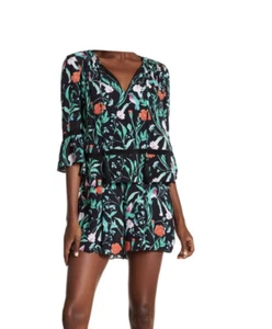 Kate Spade Women’s Romper Jardin Crepe romper Green Floral MSRP $378 Size00 - Picture 1 of 4