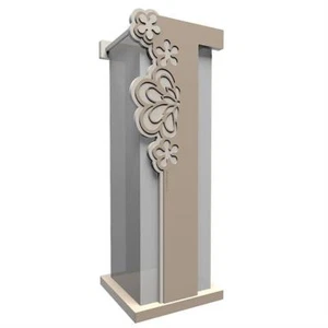 Merletto portaombrelli floreale moderno legno caffelatte - Foto 1 di 1