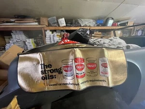 Vintage Shiny Gold Amalie Oil Can Mechanics Fender Cover dab - Bild 1 von 2