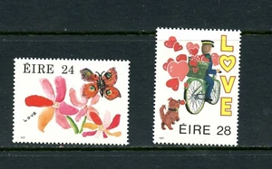 V629 Irland 1987 Love Flowers Schmetterlinge 2v.    MNH - Bild 1 von 1