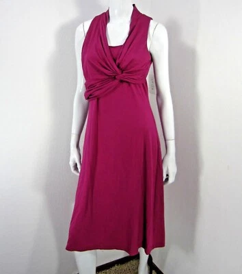 Max Mara Sleeveless twisted bust size 46 raspberry pink sheath dress  - Image 1 of 4