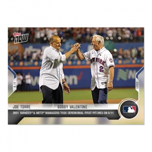 2021 TOPPS NOW #794 JOE TORRE & BOBBY VALENTINE- TOSS 1ST PITCHES ON 9/11 - Picture 1 of 2