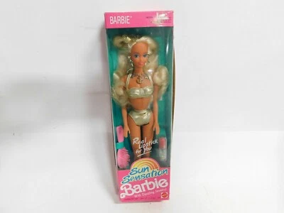 Muñeca Barbie Mattel Sun Sensation 1991 con joyas deslumbrantes NRFB 1390 Foto 1 de 3