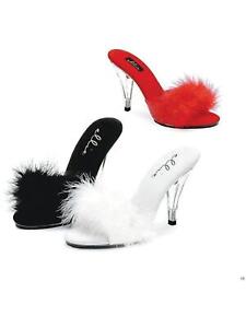 Ellie Shoes E-405-Sasha 3" Heel Women's Maribou Slipper.