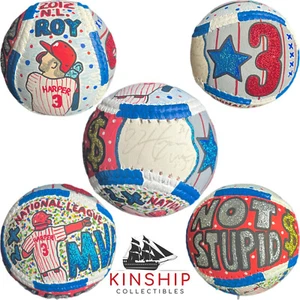 Bryce Harper signed Baseball JSA COA Hand Painted Carter X Phillies Auto Y269 - Picture 1 of 7