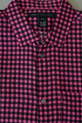 Marc by Marc Jacobs, Hombre Cuadros, Manga Corta, Grande, Botón Delantero Foto 1 de 3