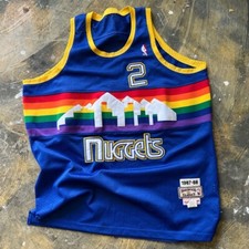 Mitchell & Ness 1987 Denver Nuggets Alex English Jersey Sz 54