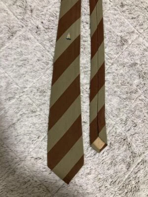 Gucci Men'S Tie Striped Brown Uniform Silk Suit Beige - Image 1 of 3