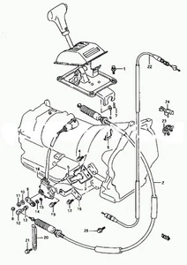 SHIFT CABLE GEAR SELECT CABLE Auto Trans for GEO TRACKER PONTIAC SUNRUNNER 89-98 - Picture 1 of 4