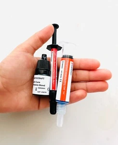 Profi Zahnedelstein Kit RUBYSCRAFT Klebstoffkleber mit UV-Kleber, Gel und Bondi - Bild 1 von 2
