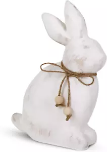 Easter Decorations Bunny Decor: Antique Wood Farmhouse Rabbit Figurines, Vintage - Picture 1 of 12