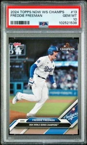 PSA 10 Freddie Freeman 2024 Topps Now WORLD SERIES CHAMPIONS #WS13 LA Dodgers - Picture 1 of 3