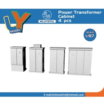 Yao's Studio 1/87 Power Transformer Cabinet For Model Railroads Display Prop - Image 1 of 4