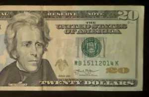 $20 2013 FEDERAL RESERVE NOTE FANCY SERIAL NUMBER 15112014 Birthday Note - Picture 1 of 3