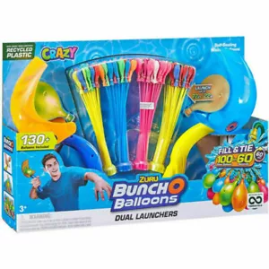 Zuru Crazy Bunch O Balloons Dual Launchers Self Sealing 130 + Water Bombs - Picture 1 of 8
