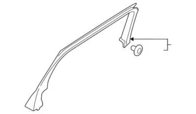 Moldura de ventana de puerta trasera izquierda original Ford Lincoln MKX 2016 FA1Z-5800014-AB Foto 1 de 2