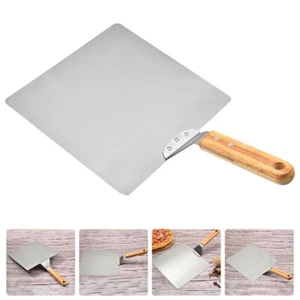 Wooden Handle Pizza Shovel Paddle for Baking Stainless Steel Spatulas - Picture 1 of 12