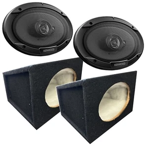 2x Kenwood KFC-6966S 400W Speakers+ 2x Audiotek S1 6x9" Car Truck Speaker Box - Picture 1 of 7