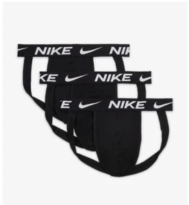Nike Dri-FIT Essential Micro Jock Straps (3-Pack) Black, Size Large - Picture 1 of 4