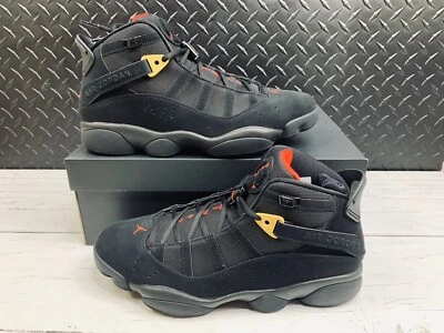 Zapatos de baloncesto Jordan 6 anillos 322992-065 para hombre talla 13 rojo/negro azufre/dorado Foto 1 de 4