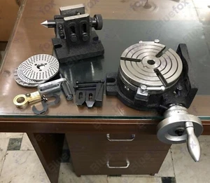 Mesa giratoria de 6"/150MM (3 ranuras) HV6 con juego de placas indexadoras y abrazadera de contrapunto - Imagen 1 de 5