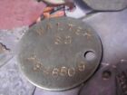 Ww2 Relic Dogtag Royal Armored Corps Rtr - Walter 7946609