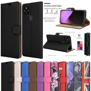 Pour Google Pixel 5 5G Étui,Slim Magnétique Clapet Support en Cuir Étui - Photo 1 sur 19