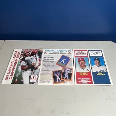Vintage St. Louis Cardinals Programs Magazines Souvenir MLB 1987 1985 Spring - Image 1 of 4