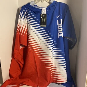 Nike Team USA Marathoner Running Windcheater Rain Poncho Jacket S/M CV0431-657 - Picture 1 of 12